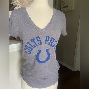 VS PINK Indianapolis Colts football v neck tee tshirt S